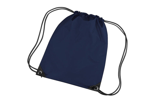 Bagbase Premium Gymsac Water Resistant Bag (11 Litres) (Pack Of 2) (French Navy) (One Size)