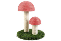 Cat Scratching Post & Climbing Frame - Mushrooms (Pink)