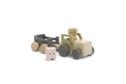 Micki World Tractor Truck Set Kids Children Fun Play Wooden Vehicle Toy 2y+