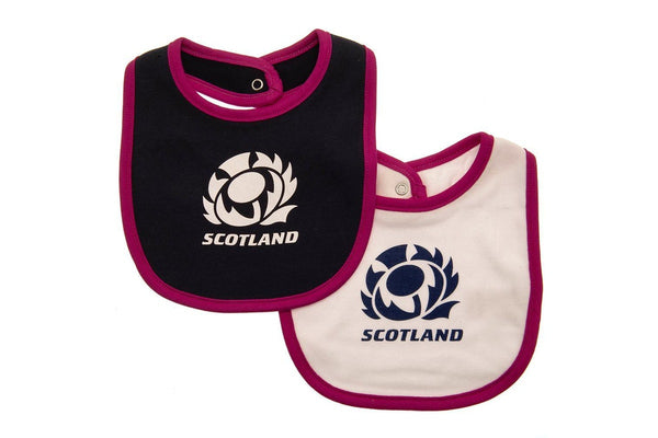 Scotland RU Baby Bibs (Pack of 2) (Black/Pink/White) (One Size)