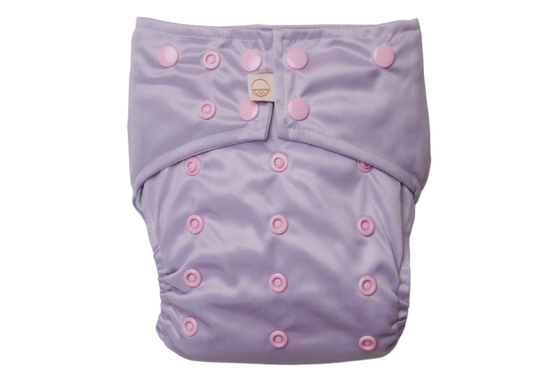 Nestling: Sassy Snap Nappy Complete - Lilac (One Size)