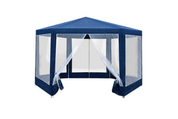 Instahut Gazebo?2x2m Marquee Wedding Party Tent Outdoor Camping Mesh Wall Canopy Shade Gazebos Navy