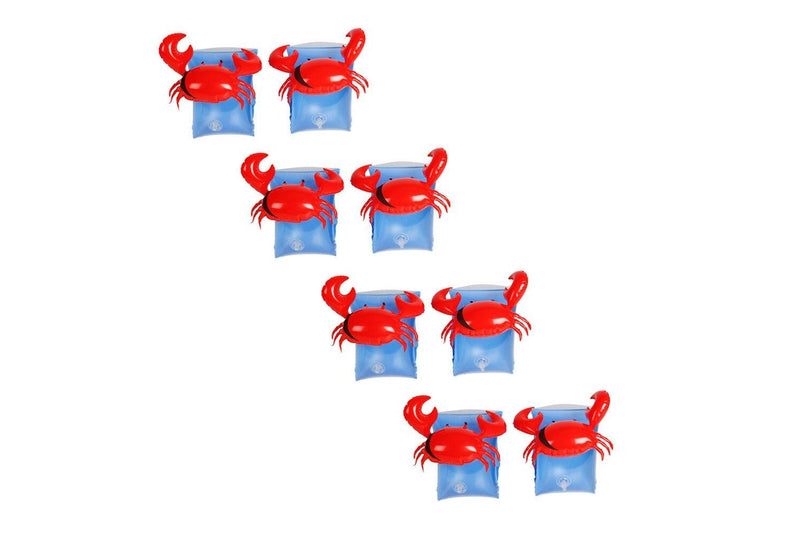 4x Airtime Inflatable Armbands 3D Crab Design Kids Children Fun Play Toy 3-6y