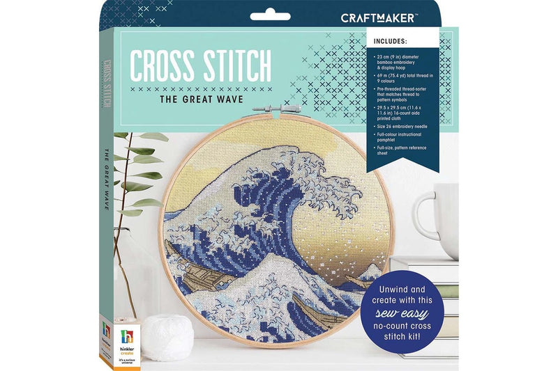 Craft Maker: Cross-stitch Kit - The Great Wave Off Kanagawa