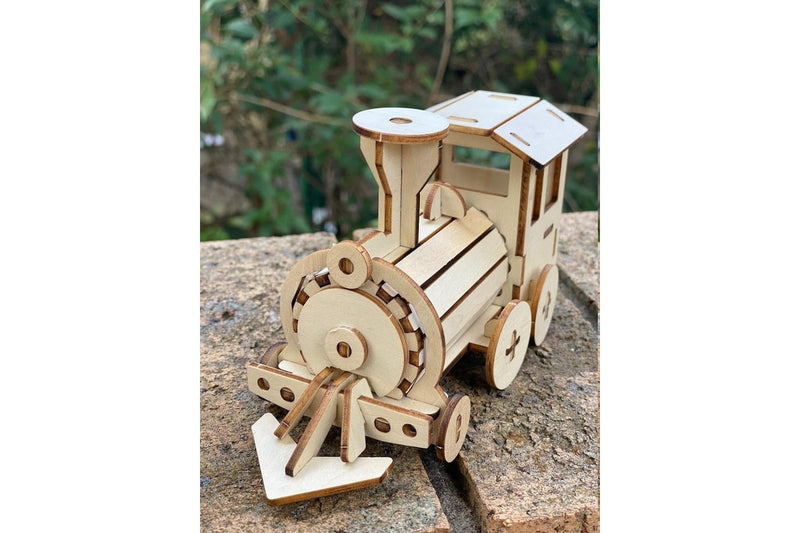 DIY Locomotive Train Kit: Build and Paint Your Own Wood Model Toy