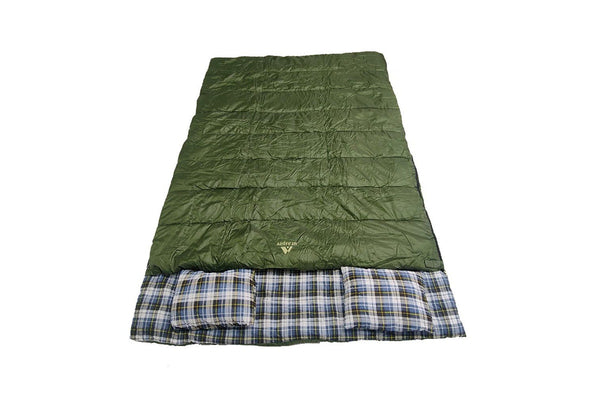 Mt Aspire Sleeping Bag Double Camping Hiking Winter Thermal -10C Army Green