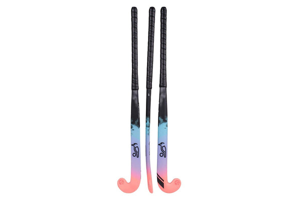 Kookaburra Risk L-Bow Hockey Stick (Black/Multicoloured) (37.5in)