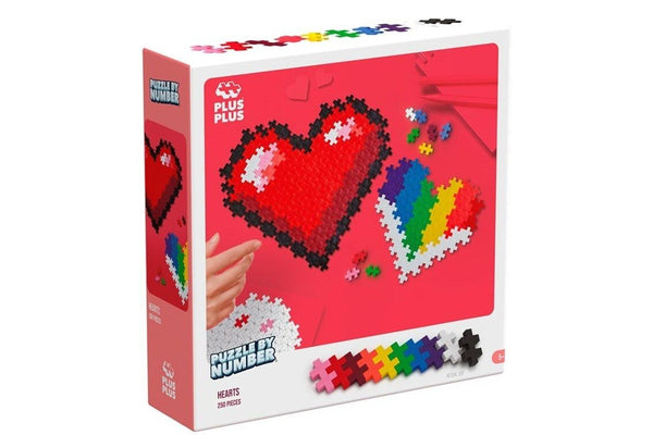 Plus-Plus: Puzzle By Number Hearts (250pc)