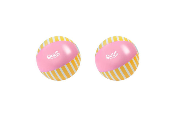 2x Quut Inflatable Beach Ball 30cm Round Banana Pink Kids Children Play Toy 1y+