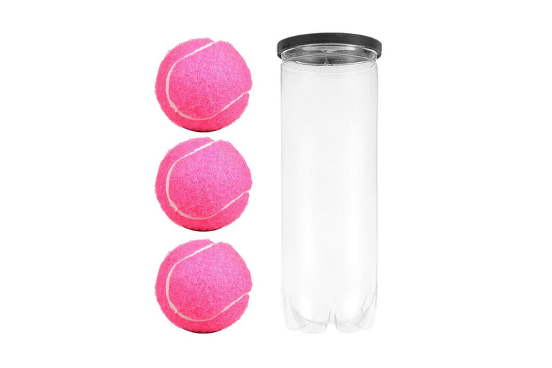 3Pcs Pink Practice Tennis Balls High Bounce Training Playing Tennis Balls for Beginners