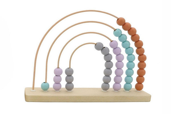 Kaper Kidz Calm & Breezy Rainbow Abacus Maroon Children's Kids Play Toy 18m +