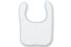 Larkwood Terrycloth Contrast Bib (White/Pale Blue) (One Size)