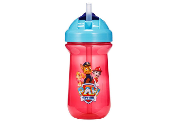 1pc The First Years Flip Top Straw Cup Baby Toddler 18m+ Water Bottle Paw Patrol