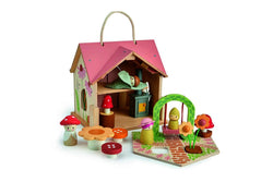 Tender Leaf Toys 42cm Merrywood Rosewood Cottage Wooden Toy Set Kids Children 3+