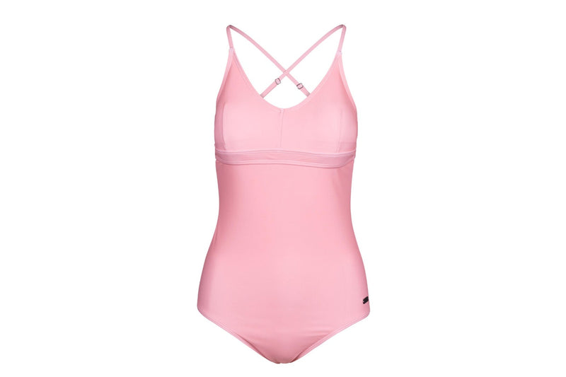 Trespass Womens/Ladies Mimi Plain One Piece Swimsuit (Pink Shell) (L)