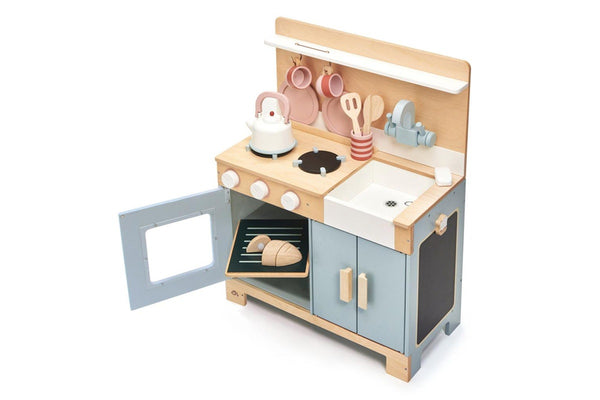 Tender Leaf Toys 52cm Mini Chef Home Kitchen Cooking Wooden Toy Set Kids 3y+