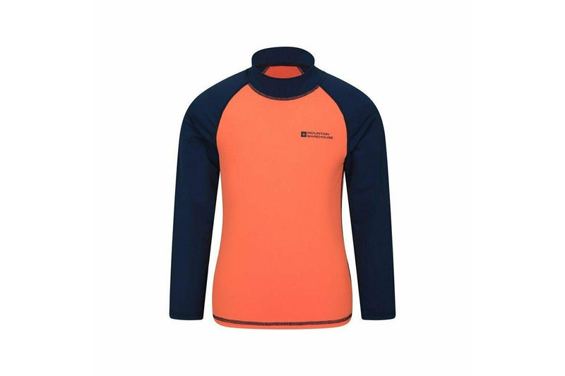 Mountain Warehouse Childrens/Kids Long-Sleeved Rash Top (Bright Orange) (11-12 Years)