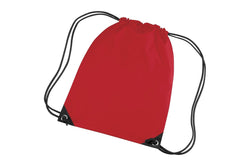 Bagbase Premium Gymsac Water Resistant Bag (11 Litres) (Pack Of 2) (Classic Red) (One Size)