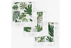 Little Unicorn: Muslin Security Blanket - Tropical Leaf (3 Pack)