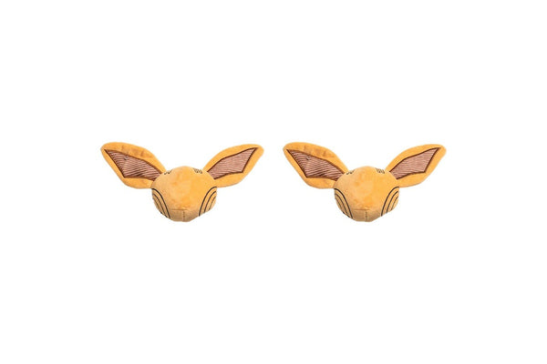 2x Harry Potter Golden Snitch Soft Plush Squeaking Dog Play Toy 20cm Orange