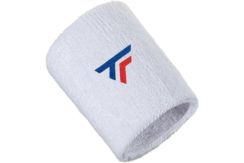 Tecnifibre Tennis XL Wristband Wrist Bands Sweatband Sport Squash Cotton - White