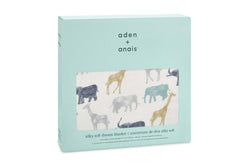 Aden Anais Expedition Silky Soft Dream Baby Infant Blanket Elephants Giraffes