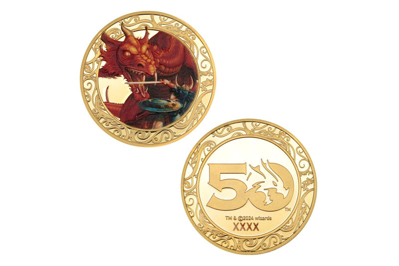 Dungeons & Dragons - 24k Gold Plated Coin (with Colour Print)