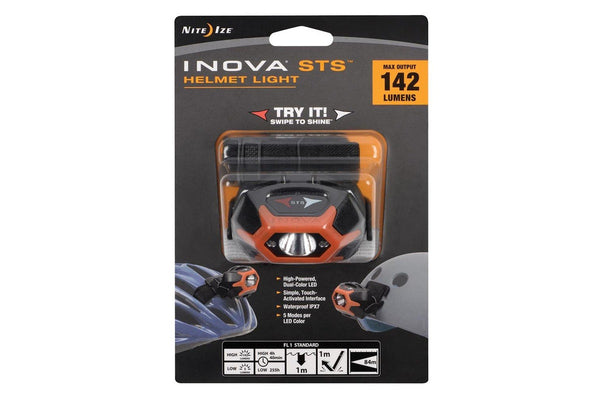 Nite Ize Inova STS 7cm Helmet LED Flashlight Outdoor Bicycle Head Light Orange