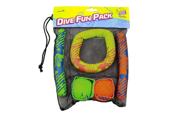 5pc Cooee Neoprene Dive Swimming Pool Children Fun Ring Stick Streamers Pack 6+