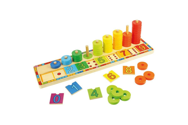 Bigjigs Toys Wooden 42.5cm Learn To Count Number Puzzle Kids Educational Toy 2+