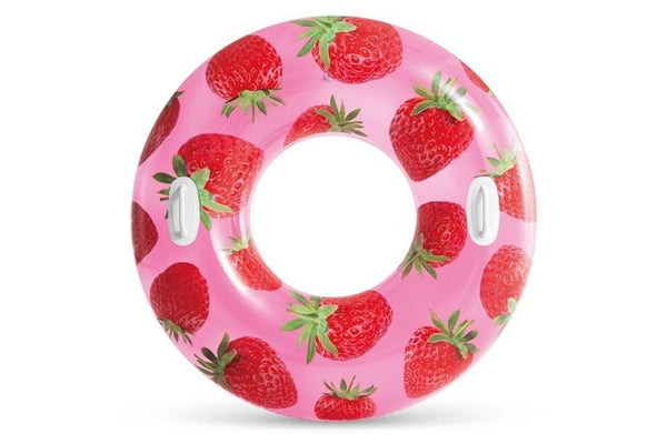 Intex: Tropical Fruit Tube with Handles - Strawberry