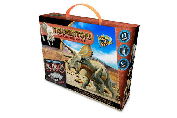 Heebie Jeebies Triceratops Fossil Paleontology Kit Kids Science Toy Set 5+