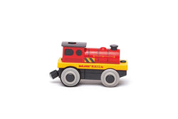 Bigjigs Rail Mighty Red Battery Engine Train Kids Children Interactive Toy 3y+