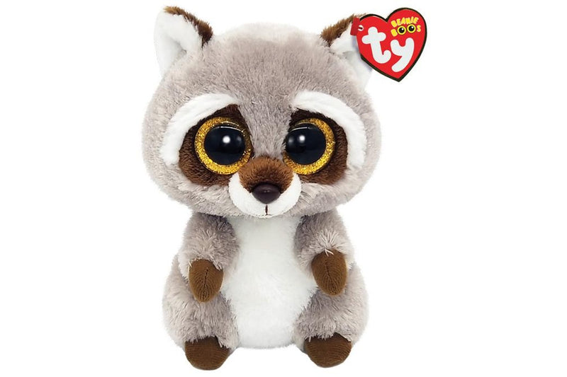 Ty Beanie Boos: Oakie the Gray Raccoon - 6" Plush