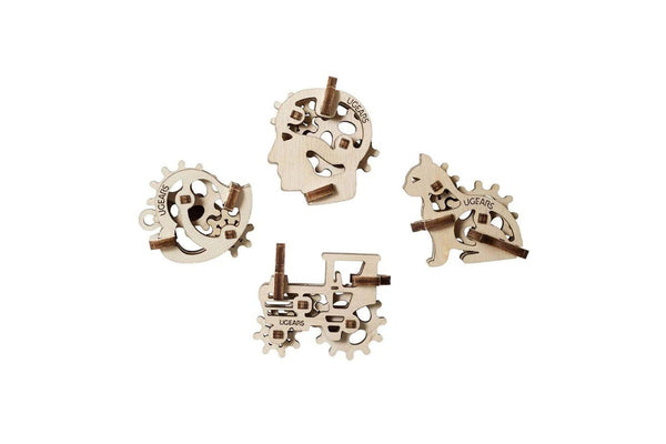 Ugears U-Fidget Tribics Miniature Wooden Mechanical Models Puzzles 5Y+