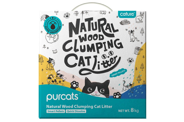 Cature Smart Pellets 20L 8kg Natural Wood Clumping Cat Litter Flushable Boxed