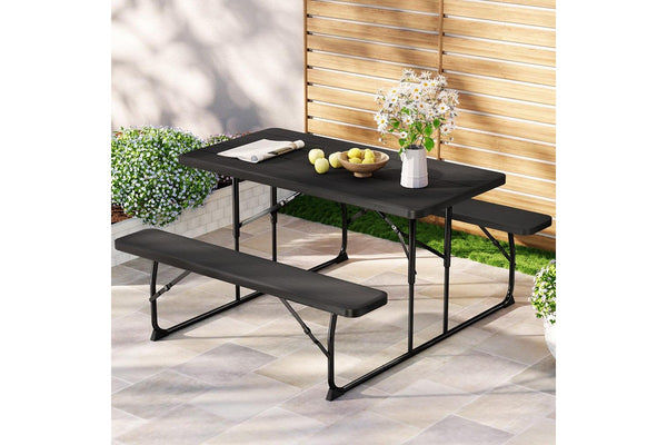 Gardeon 3 PCS Outdoor Furniture Dining Set Lounge Setting Patio HDPE Bench