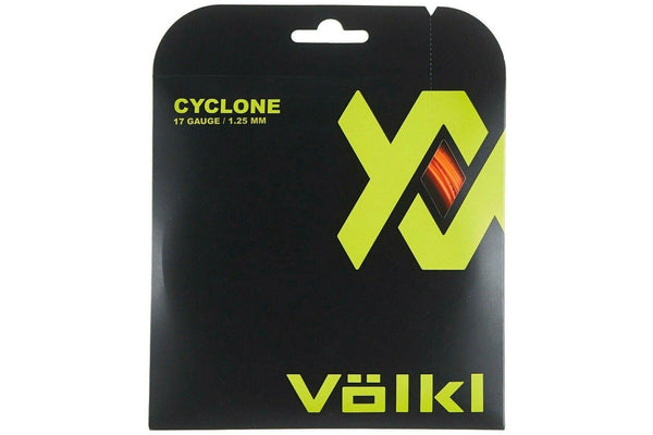 1 Pack Cyclone 17g/1.25mm Tennis Racquet Strings - Fluro Orange