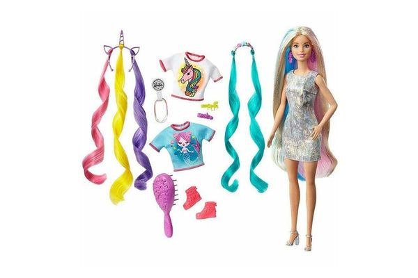 Barbie 29cm Fantasy Hair Doll w Clothes Accessories Shoes Girls Kids 5y+ Toys