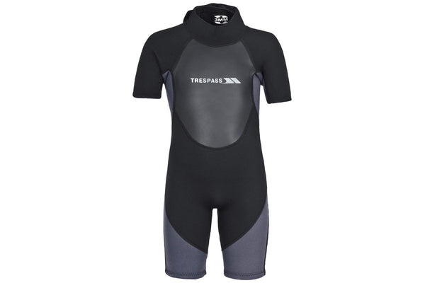 Trespass Childrens Boys Scuba 3mm Short Wetsuit (Black) (7/8 Years)