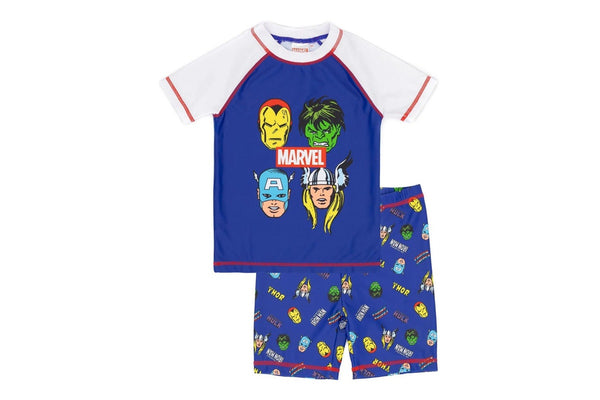 Marvel Boys Superhero Swim Set (Blue/White) (3-4 Years)