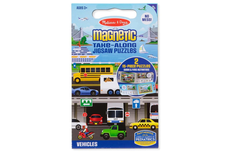 Melissa & Doug: Take Along Magnetic Jigsaw Puzzles - Vehicles