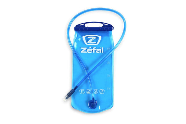 Zefal Hydration Water Bladder Pouch Outdoor Bike Cycling Sports Clear Blue 2L