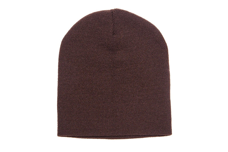 Yupoong Flexfit Unisex Heavyweight Standard Beanie Winter Hat (Brown) (One Size)