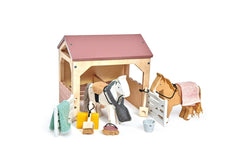 Tender Leaf Toys 19cm The Stables Animal Wooden Toy Pretend Play Set Kids 3y+