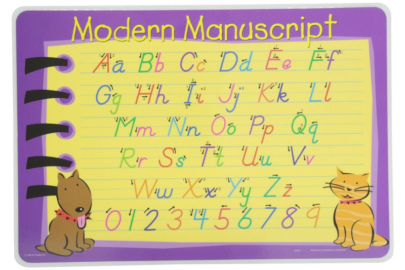 Learning Placemats - Modern Manuscript