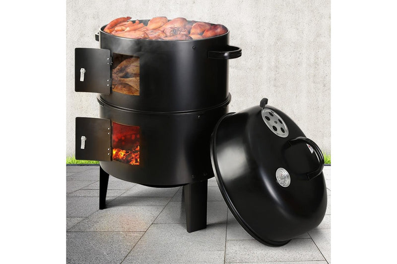 Grillz 3-In-1 BBQ Grill Charcoal Smoker