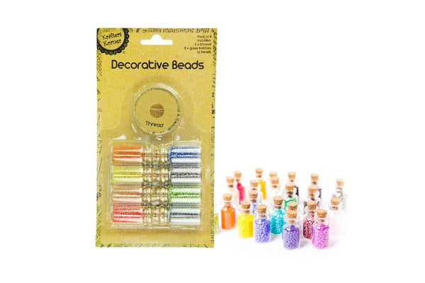 [8Pce] Krafters Korner Decorative Beads - 8 Assorted Colors