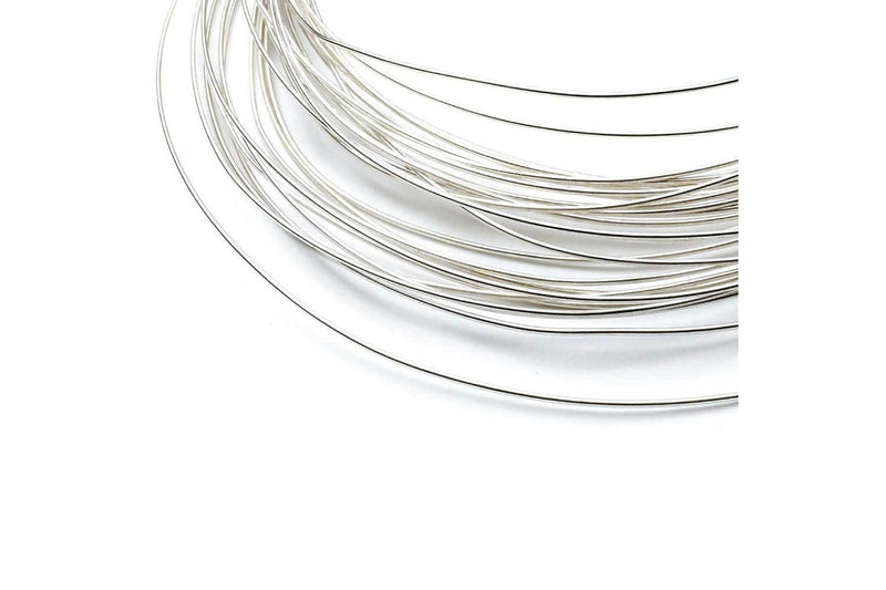 1m Sterling Silver 0.5mm - Soft Round Wire Rod 24 Gauge Fine Jewellery