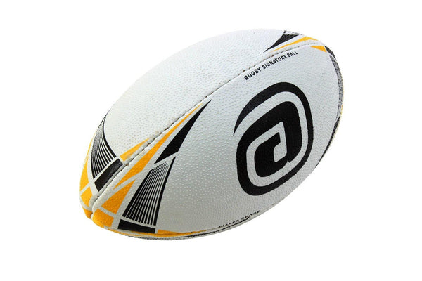 Avaro Mini Rugby Union Ball - Yellow / Black - 26cm